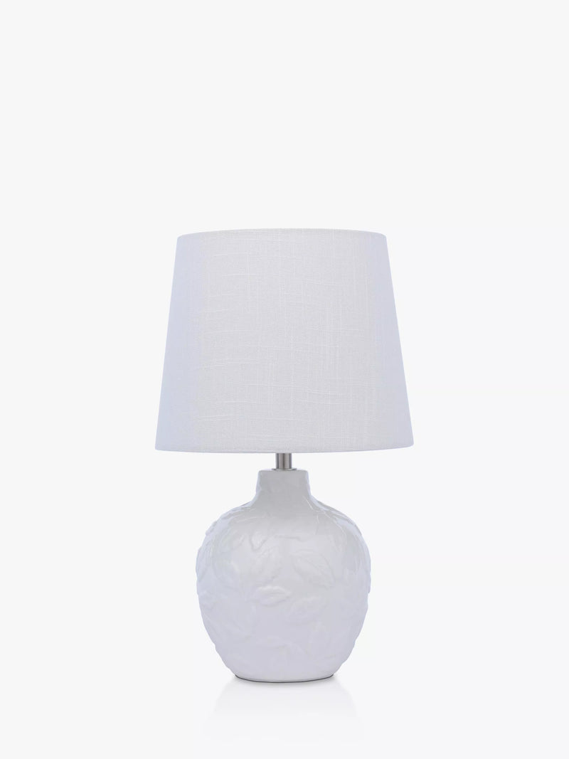 Laura Ashley Redhall ceramic table lamp white, imported from the UK