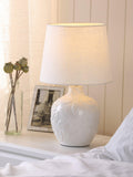 Laura Ashley Redhall ceramic table lamp white, imported from the UK