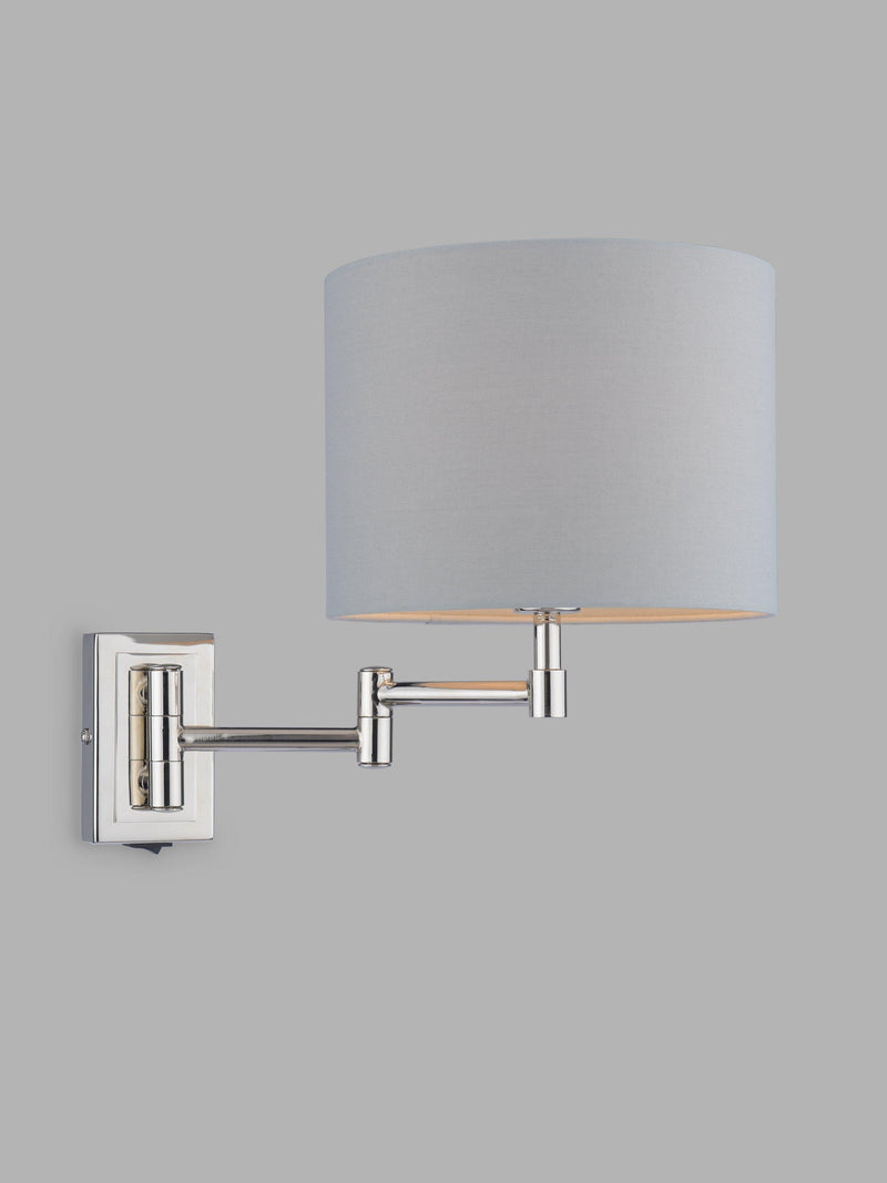 Laura Ashley swing arm wall light polished nickel, imported from the UK