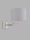 Laura Ashley swing arm wall light polished nickel, imported from the UK