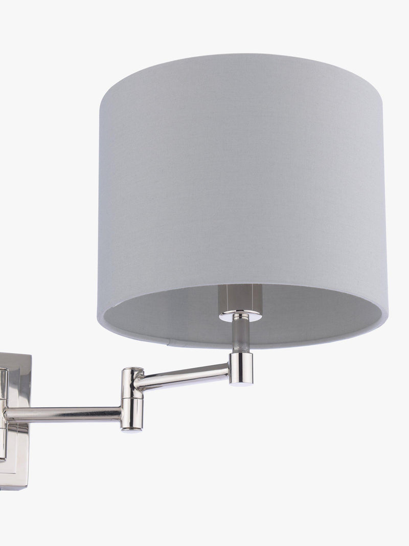 Laura Ashley swing arm wall light polished nickel, imported from the UK