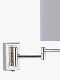 Laura Ashley swing arm wall light polished nickel, imported from the UK