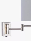 Laura Ashley swing arm wall light polished nickel, imported from the UK