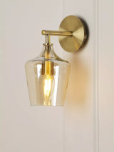 John Lewis Laura Ashley Ockley Wall Light, Antique Brass, H23 x W12 x D16cm- Buy online at McGrocer