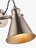 Laura Ashley Rufus single wall light Nickel, UK version