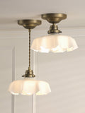 Laura Ashley Banham pendant ceiling light antique brass - British product