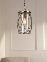 John Lewis Laura Ashley Beckworth Pendant Ceiling Light, Antique Brass- Buy online at McGrocer