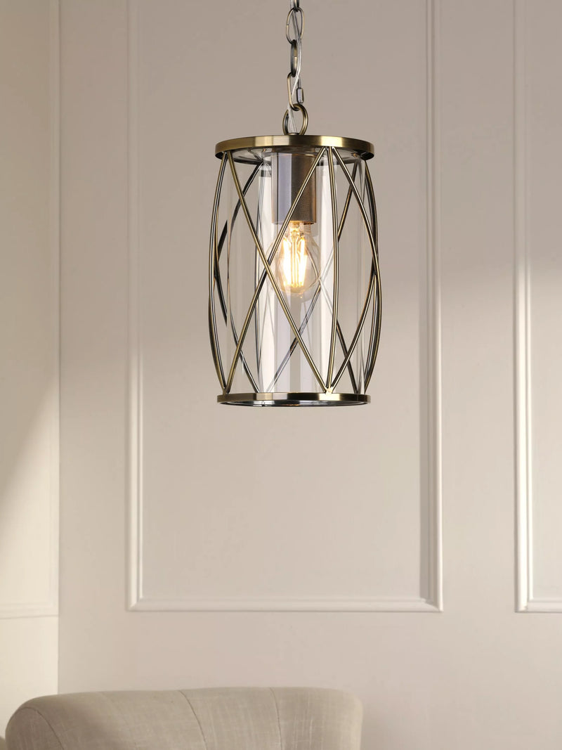 Laura Ashley Beckworth pendant ceiling light antique brass - British product