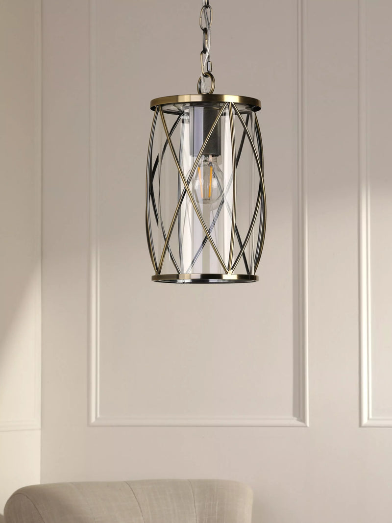 Laura Ashley Beckworth pendant ceiling light antique brass - British product