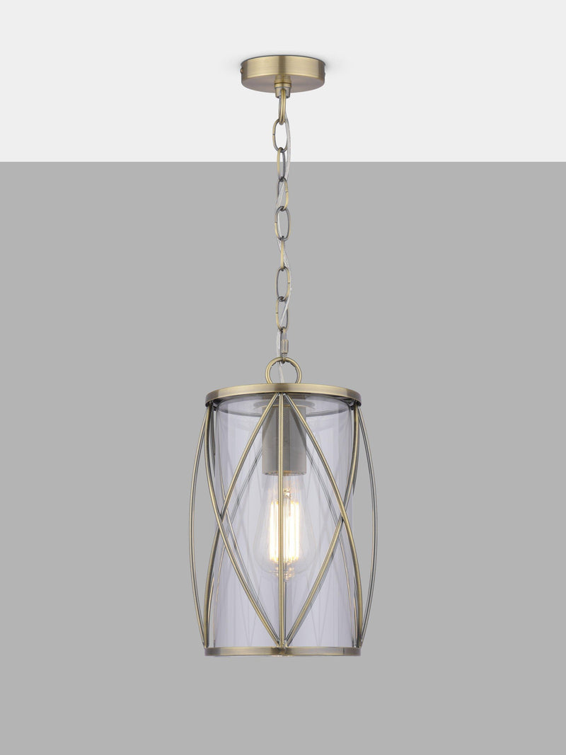 Laura Ashley Beckworth pendant ceiling light antique brass - British product