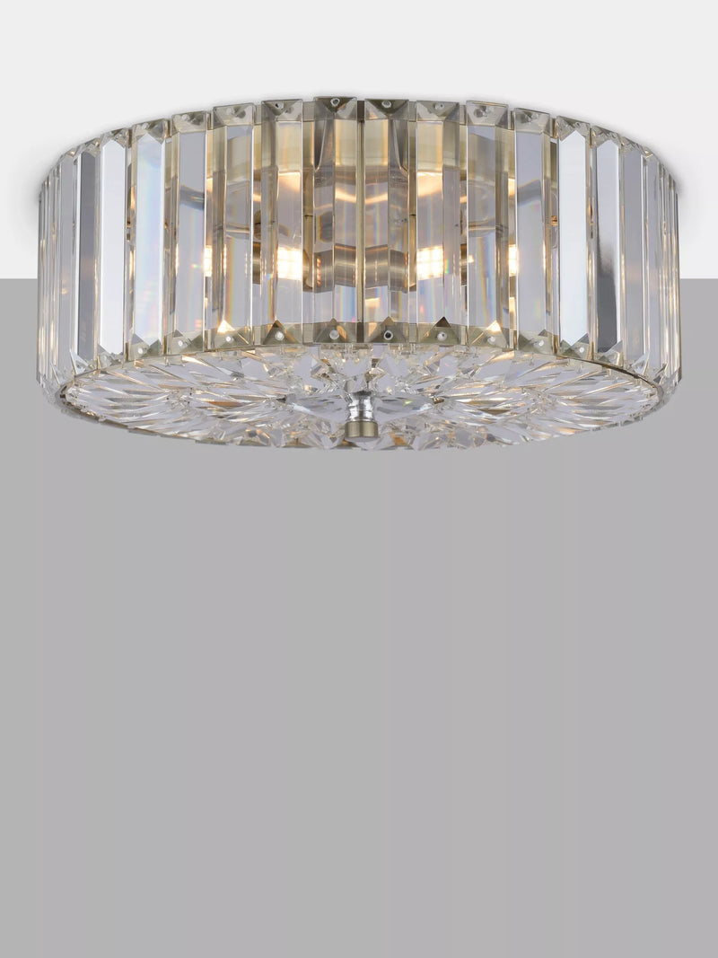 Laura Ashley Fernhurst flush ceiling light antique brass, imported from the UK