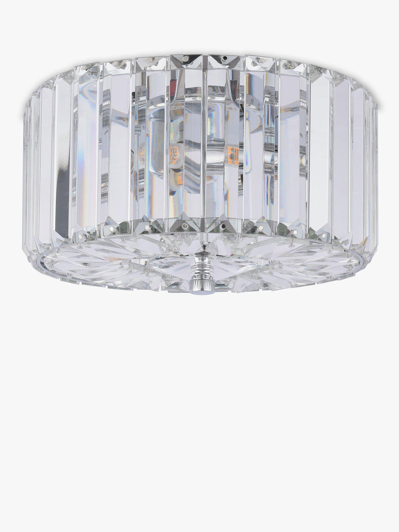 Laura Ashley Fernhurst flush ceiling light polished chrome (British brand)