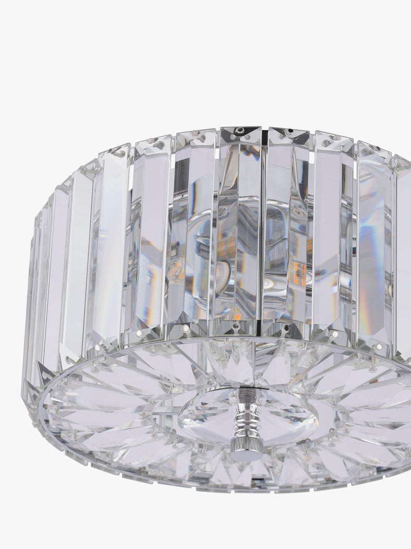 Laura Ashley Fernhurst flush ceiling light polished chrome (British brand)