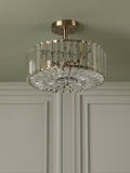 Laura Ashley semi-flush ceiling light antique brass 3 bulb, imported from the UK