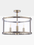 Laura Ashley semi-flush ceiling light antique brass H33x40cm (British brand)