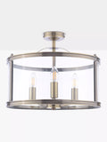 Laura Ashley semi-flush ceiling light antique brass H33x40cm (British brand)