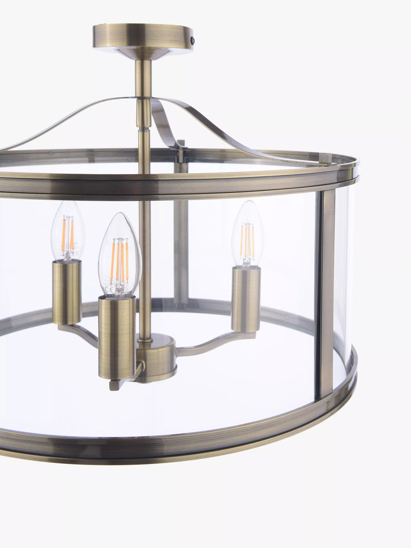 Laura Ashley semi-flush ceiling light antique brass H33x40cm (British brand)
