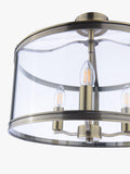Laura Ashley semi-flush ceiling light antique brass H33x40cm (British brand)