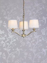 John Lewis Laura Ashley Hemsley 3 Arm Ceiling Light Antique Brass- Buy online at McGrocer