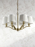 Laura Ashley Hemsley 6 arm ceiling light antique brass - UK version