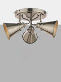 Laura Ashley Rufus three-light spotlight ceiling plate nickel (British brand)
