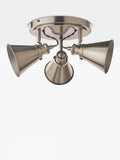 Laura Ashley Rufus three-light spotlight ceiling plate nickel (British brand)