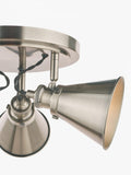 Laura Ashley Rufus three-light spotlight ceiling plate nickel (British brand)