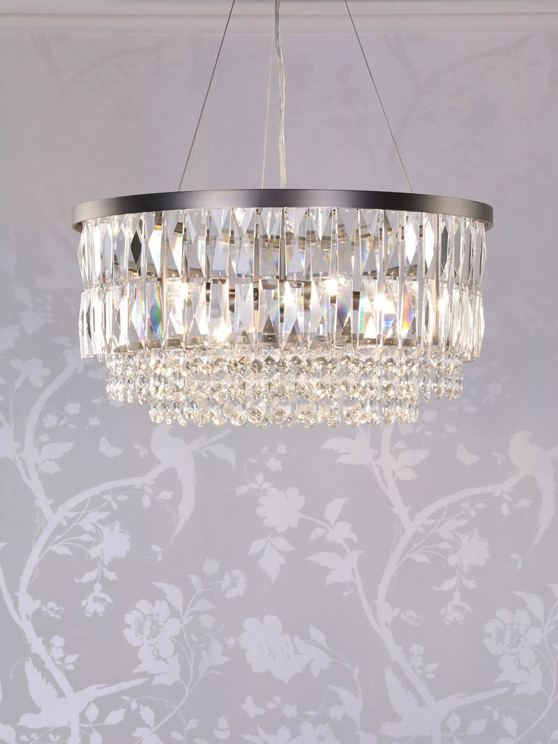 Laura Ashley Rhosill chandelier pewter 48cm - British product