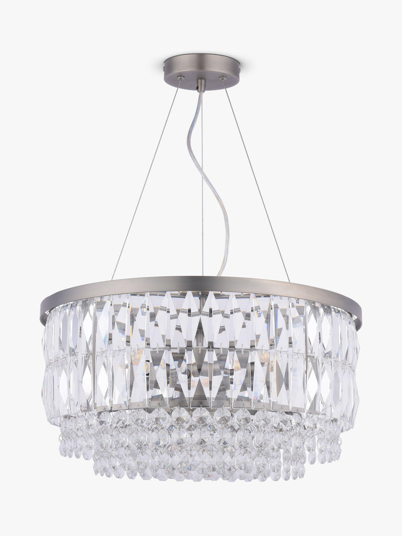 Laura Ashley Rhosill chandelier pewter 48cm - British product