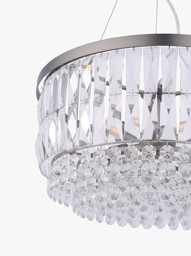 Laura Ashley Rhosill chandelier pewter 48cm - British product