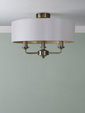 Laura Ashley semi-flush ceiling light antique brass, imported from the UK