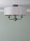 Laura Ashley semi-flush ceiling light antique brass, imported from the UK