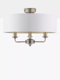 Laura Ashley semi-flush ceiling light antique brass, imported from the UK