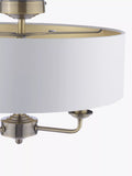 Laura Ashley semi-flush ceiling light antique brass, imported from the UK