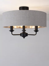 John Lewis Laura Ashley Sorrento 3 Arm Semi Flush Ceiling Light- Buy online at McGrocer