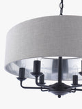 Laura Ashley six-arm black ceiling light, imported from the UK