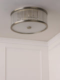 Laura Ashley flush ceiling light antique brass 35.5cm, imported from the UK