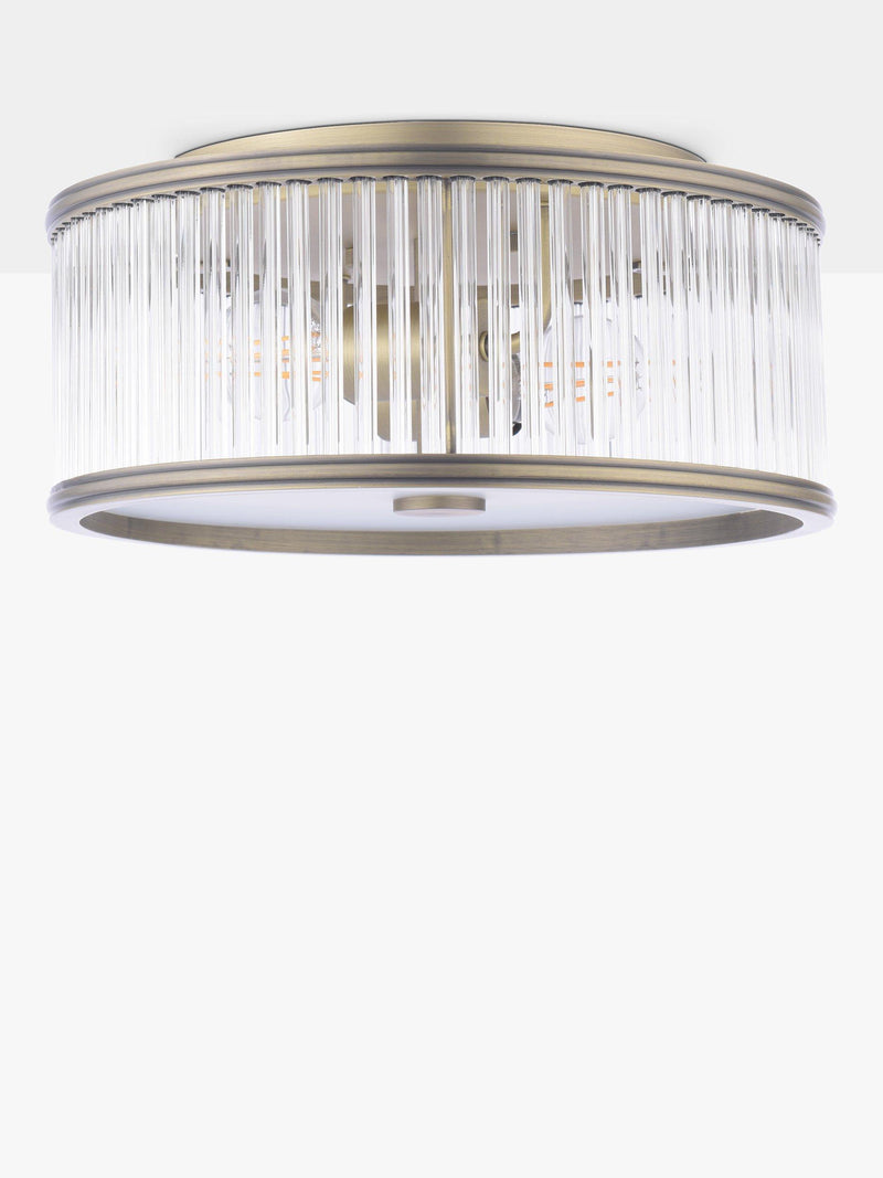 Laura Ashley flush ceiling light antique brass 35.5cm, imported from the UK