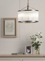 John Lewis Laura Ashley Sutton 3 Ceiling Pendant Light, Antique Brass- Buy online at McGrocer