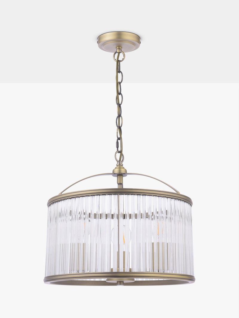 Laura Ashley pendant light antique brass 38cm (British brand)