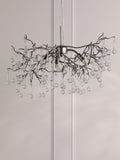 Laura Ashley Willow ceiling light in pewter with crystal drops (British brand)