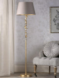 Laura Ashley Halton floor lamp in gold (British brand)
