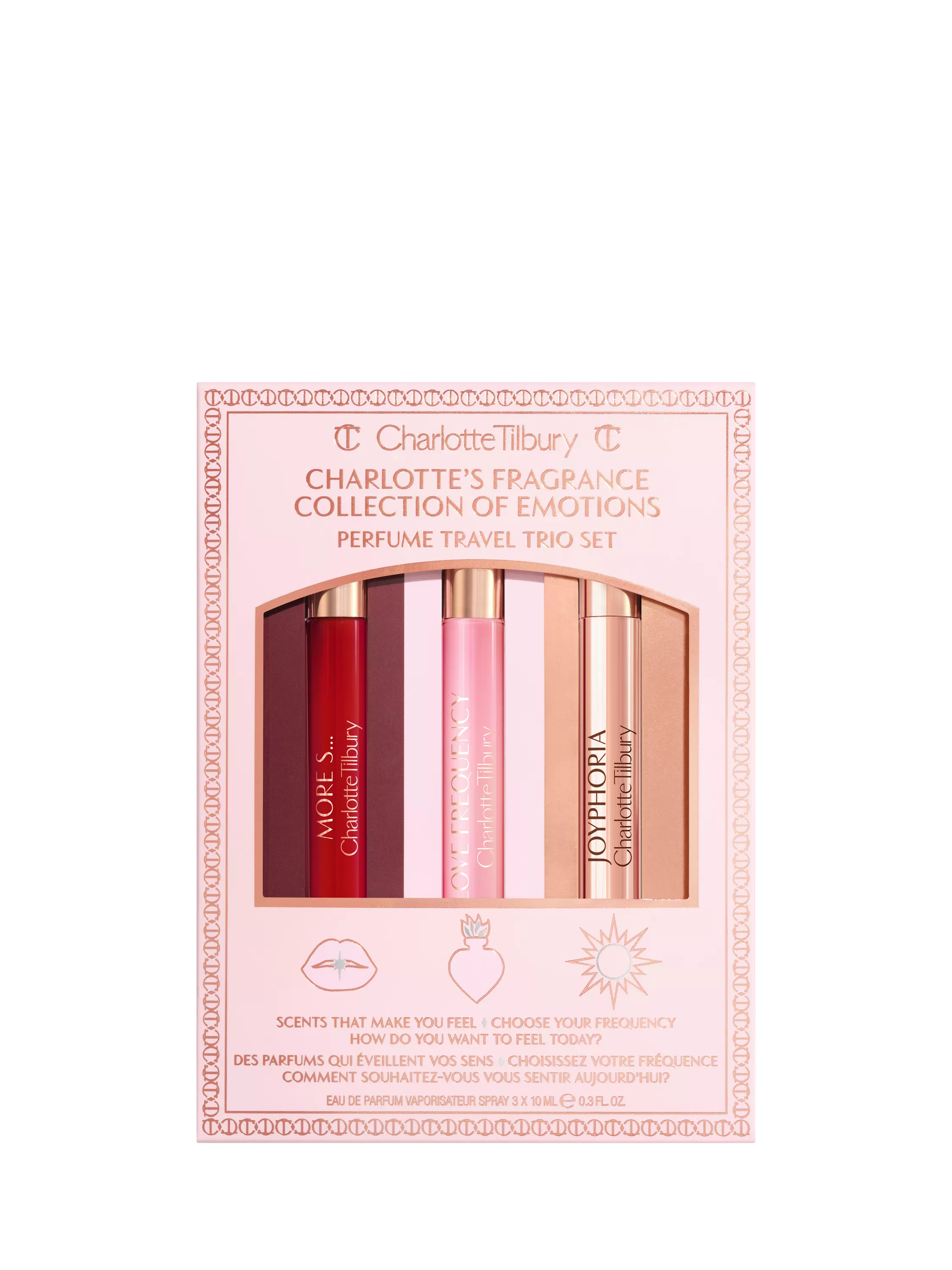 Charlotte Tilbury Charlotte’s Fragrance Collection Of Emotions Perfume Travel Trio Fragrance Gift Set - McGrocer
