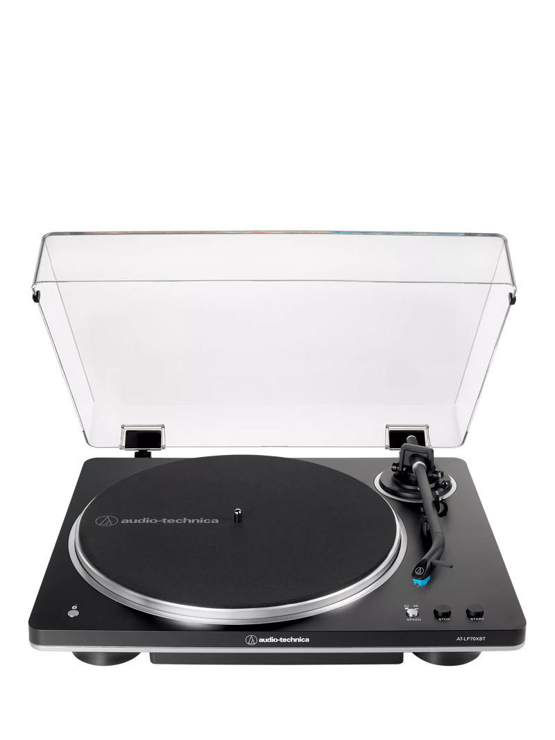 Audio-Technica AT-LP70XBT Bluetooth turntable in black and silver (British brand)