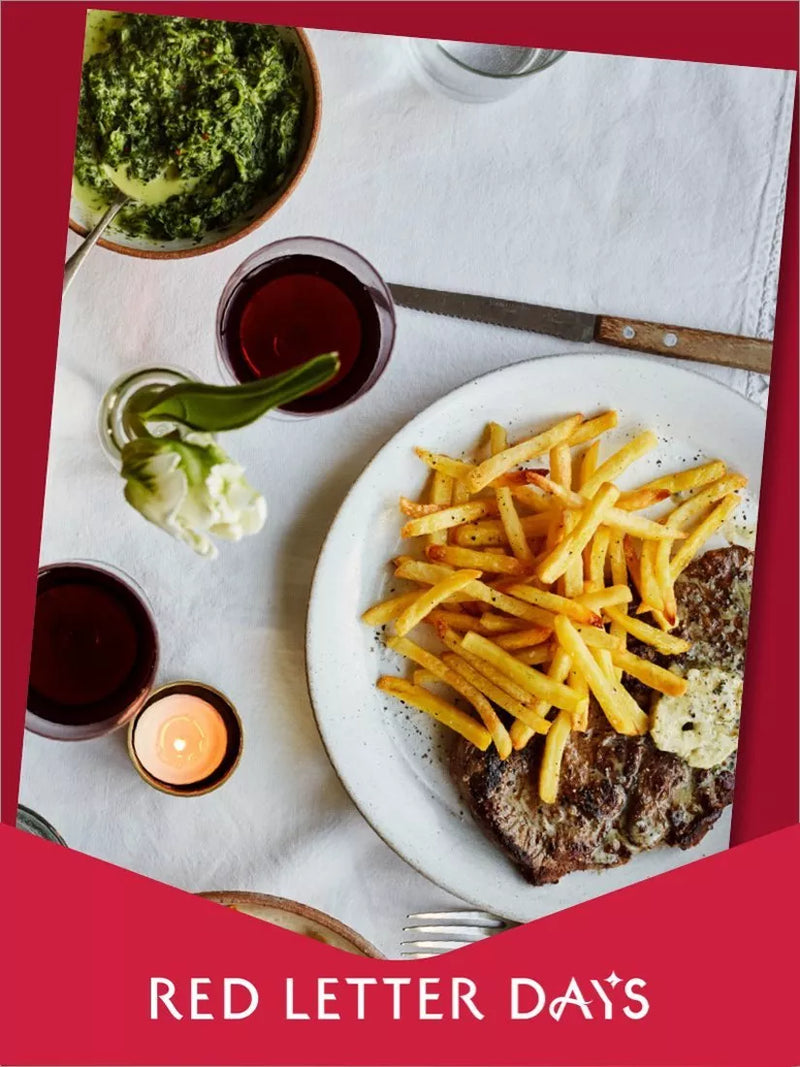 Red Letter Days steak date night meal kit for two, imported from the UK