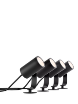 John Lewis Philips Hue Lily Outdoor Smart Spotlight Kit, Base Unit & Extension with 4 Spotlights, Black- Buy online at McGrocer