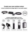 Philips Hue Lily outdoor spotlight base unit with 4 spotlights black, imported from the UK