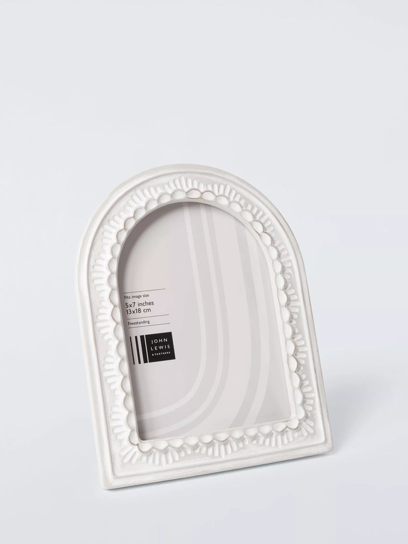 John Lewis arched photo frame white 5x7 - British product