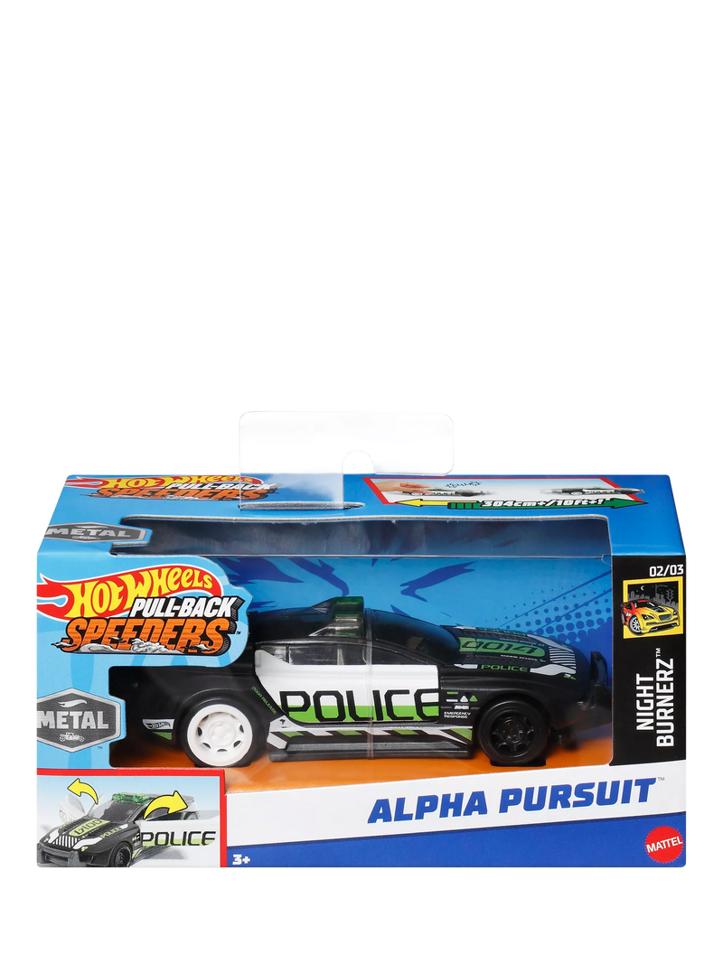 Hot Wheels Pull Back Speeder die-cast car, imported from the UK