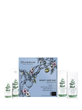 Olverum Night and Day Collection Bodycare Gift Set with bath oil, pillow mist, hand wash, and lotion, imported from the UK